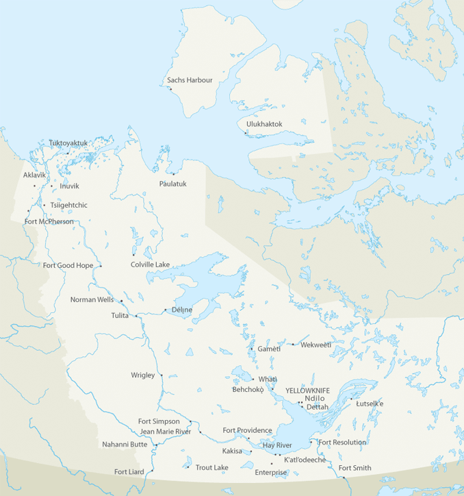 Northwest Territories Community Map